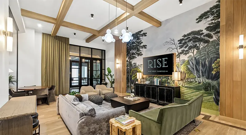 Courtyard pool at RISE on 9th