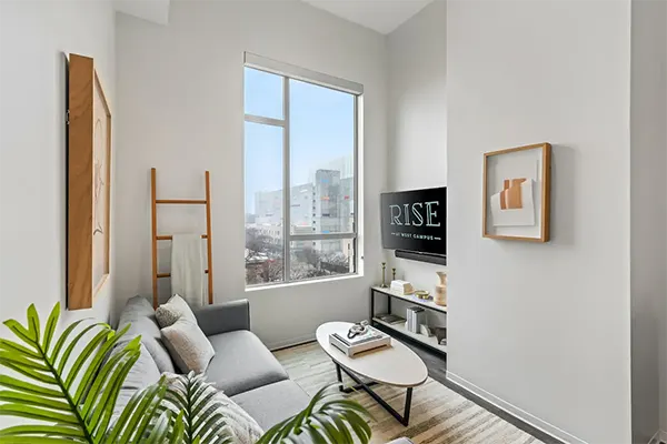 Furnished Living Rooms with Smart TVs